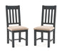 Savannah Dining Chairs – Set of 2 in Grey Finish - Luminex FurnitureChairsBOR103