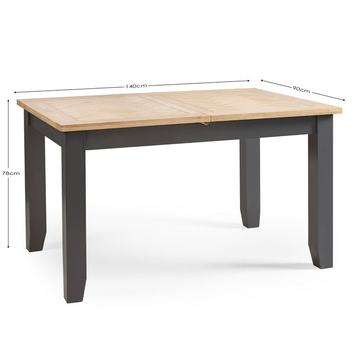 Savannah Extending Dining Table – Dark Grey, 140–180cm - Luminex FurnitureDining TableBOR101