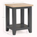 Savannah Lamp Table – Dark Grey | Rustic Parquet Design - Luminex FurnitureLamp TableBOR105