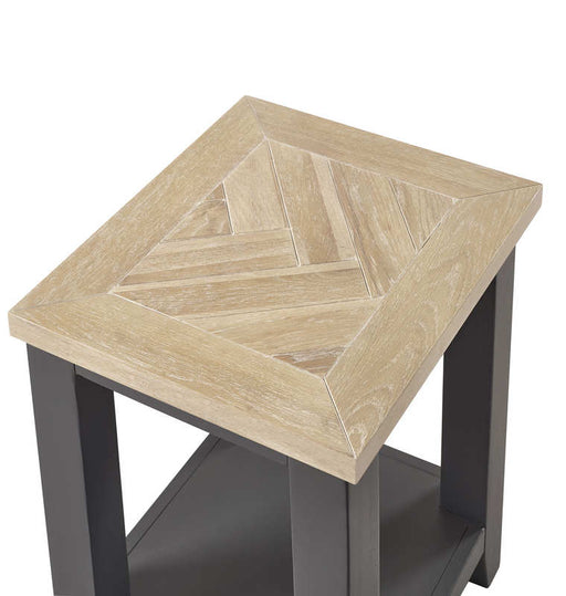Savannah Lamp Table – Dark Grey | Rustic Parquet Design - Luminex FurnitureLamp TableBOR105