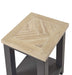 Savannah Lamp Table – Dark Grey | Rustic Parquet Design - Luminex FurnitureLamp TableBOR105