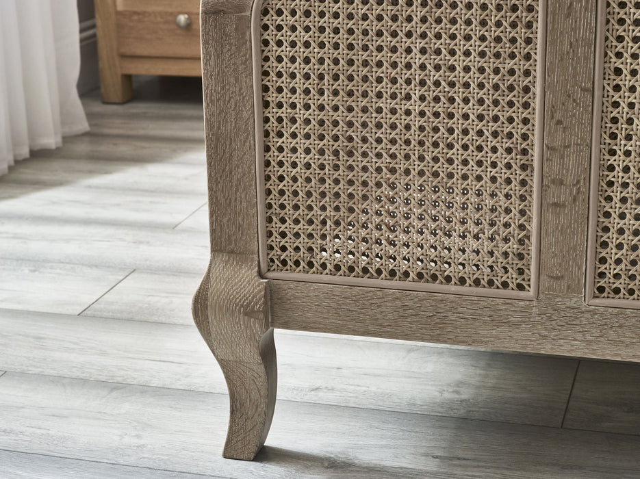 Savannah Rattan Bed - Light Oak - Luminex FurnitureWooden BedsFLE001