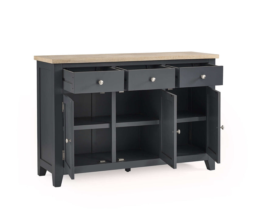 Savannah Sideboard – Dark Grey with Parquet Top - Luminex FurnitureSideboardBOR109