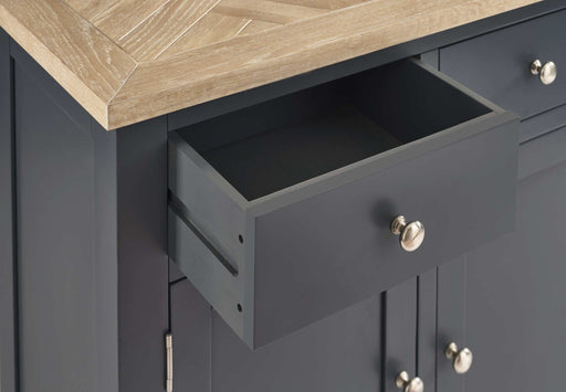 Savannah Sideboard – Dark Grey with Parquet Top - Luminex FurnitureSideboardBOR109