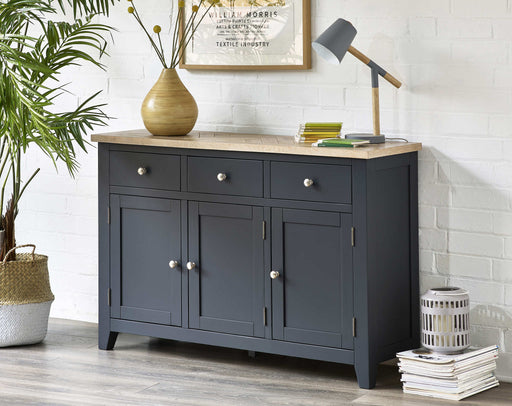 Savannah Sideboard – Dark Grey with Parquet Top - Luminex FurnitureSideboardBOR109