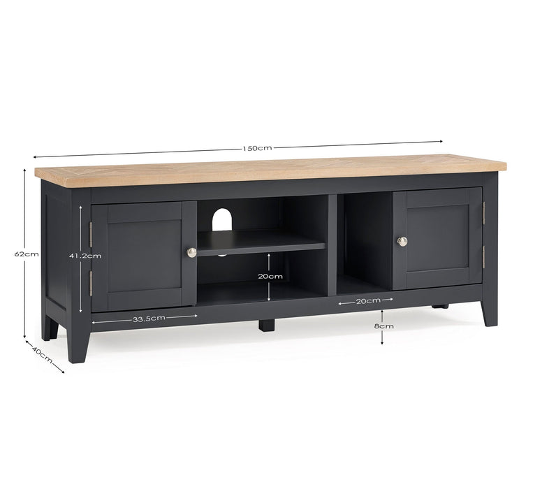 Savannah TV Unit – Dark Grey - Luminex FurnitureTV UnitBOR108
