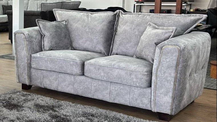Savoy Grey 3+2 Sofa Set – Faux Leather Design - Luminex FurnitureSofasserena_sofa_grey_3+2_set