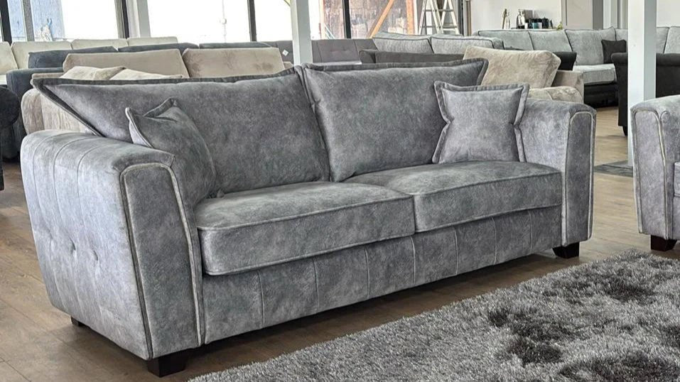 Savoy Grey 3+2 Sofa Set – Faux Leather Design - Luminex FurnitureSofasserena_sofa_grey_3+2_set