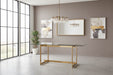Selene Dining Table | Gold Geometric Base & Glass Top, 200cm - Luminex FurnitureDining TableMIN101