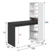 Selvano White & Grey Computer Desk with Bookcase - Luminex FurnitureDesk3220