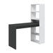 Selvano White & Grey Computer Desk with Bookcase - Luminex FurnitureDesk3220