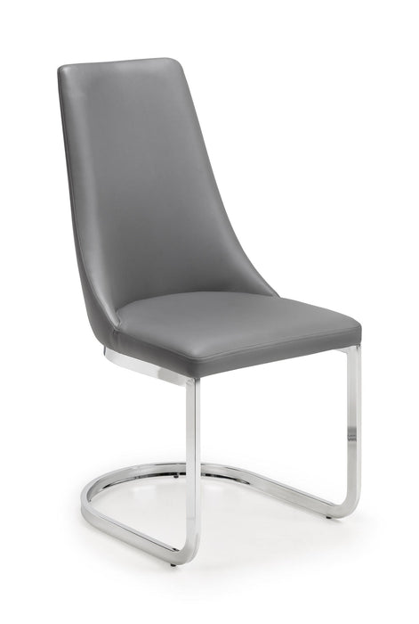 Seraphina Grey High Gloss Table & 6 Seraphina Cantilever Chairs - Luminex FurnitureDining SetCOM154