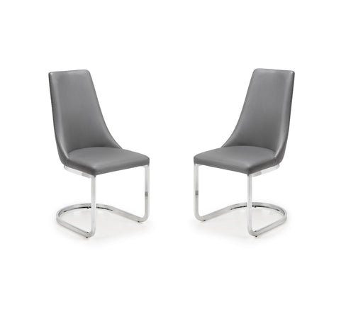 Seraphina Grey High Gloss Table & 6 Seraphina Cantilever Chairs - Luminex FurnitureDining SetCOM154
