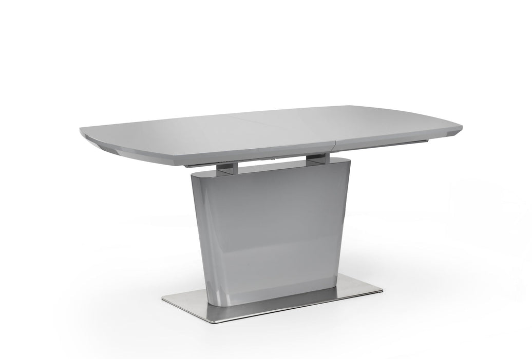 Seraphina High Gloss Extending Table - Grey - Luminex FurnitureDining TableCOM151
