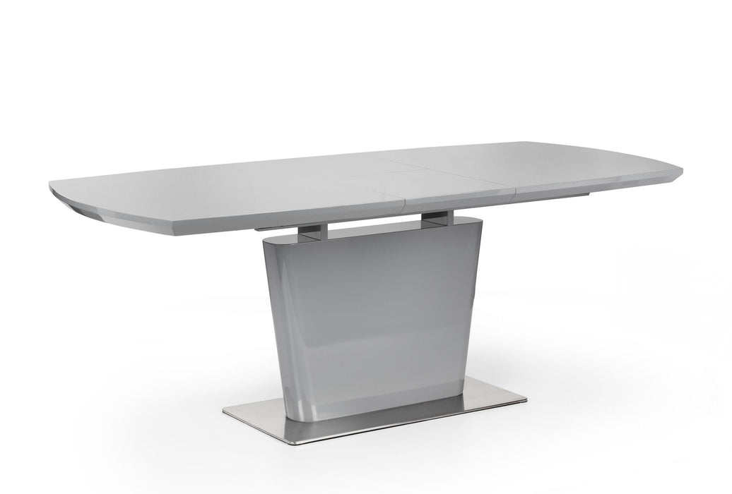 Seraphina High Gloss Extending Table - Grey - Luminex FurnitureDining TableCOM151