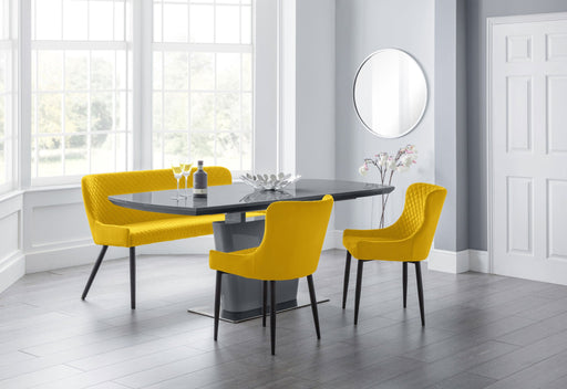 Seraphina High Gloss Extending Table - Grey - Luminex FurnitureDining TableCOM151