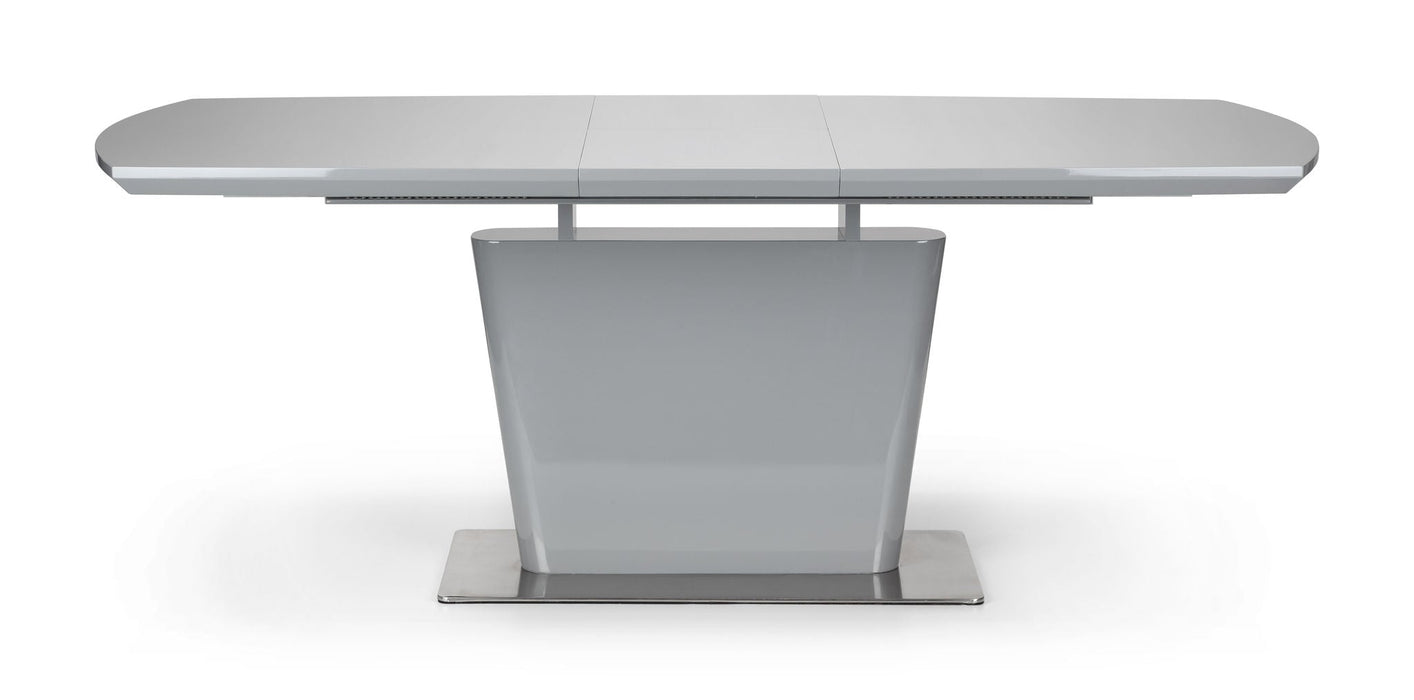 Seraphina High Gloss Extending Table - Grey - Luminex FurnitureDining TableCOM151