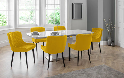 Seraphina High Gloss Extending Table - White - Luminex FurnitureDining TableCOM101