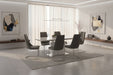 Seraphina White High Gloss Table and 6 Seraphina Chairs - Luminex FurnitureDining SetCOM105