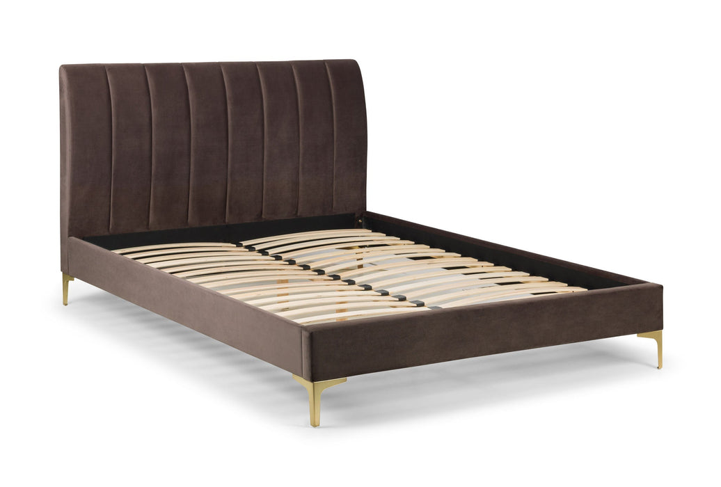 Seren Bed – Truffle Velvet - Luminex FurnitureFabric BedsDEC001