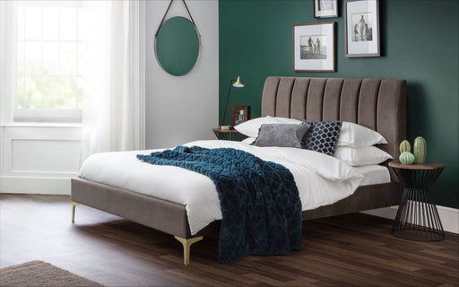 Seren Bed – Truffle Velvet - Luminex FurnitureFabric BedsDEC001