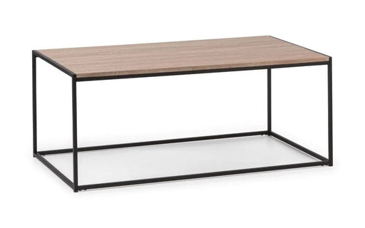 Serena Coffee Table – Sonoma Oak & Black Metal Frame - Luminex FurnitureCoffee TableTRI202
