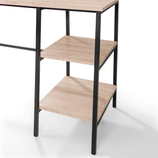 Serena Desk – Sonoma Oak & Black Metal Frame - Luminex FurnitureDeskTRI207