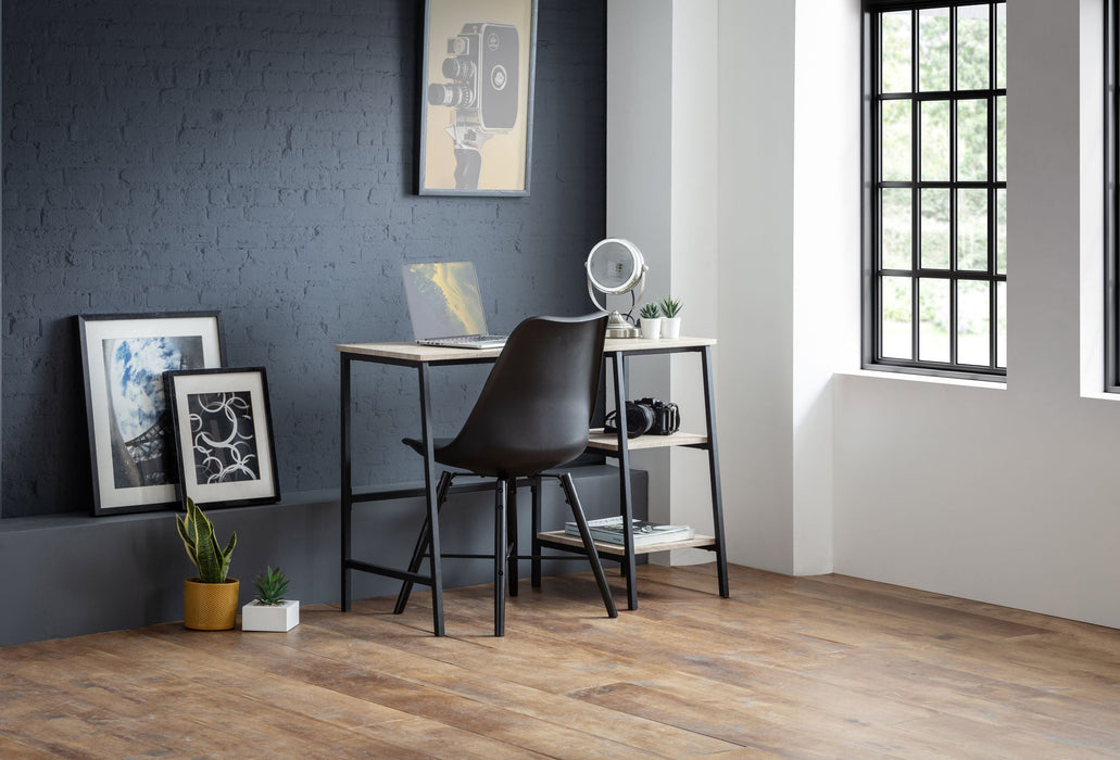 Serena Desk – Sonoma Oak & Black Metal Frame - Luminex FurnitureDeskTRI207