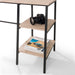 Serena Desk – Sonoma Oak & Black Metal Frame - Luminex FurnitureDeskTRI207