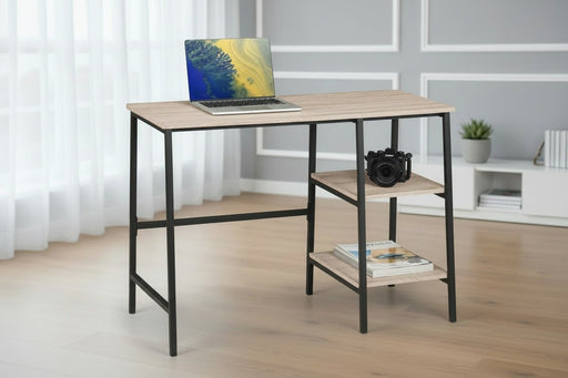 Serena Desk – Sonoma Oak & Black Metal Frame - Luminex FurnitureDeskTRI207