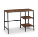 Serena Desk – Walnut Finish & Black Metal Frame - Luminex FurnitureDeskTRI507