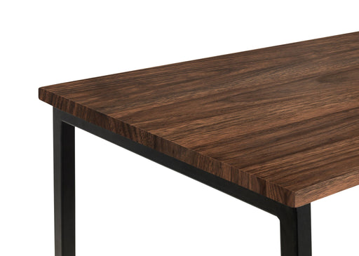 Serena Desk – Walnut Finish & Black Metal Frame - Luminex FurnitureDeskTRI507