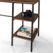 Serena Desk – Walnut Finish & Black Metal Frame - Luminex FurnitureDeskTRI507