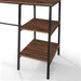 Serena Desk – Walnut Finish & Black Metal Frame - Luminex FurnitureDeskTRI507