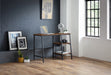 Serena Desk – Walnut Finish & Black Metal Frame - Luminex FurnitureDeskTRI507