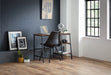 Serena Desk – Walnut Finish & Black Metal Frame - Luminex FurnitureDeskTRI507