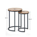 Serena Round Nesting Side Tables - Sonoma Oak - Luminex FurnitureLamp TableTRI220