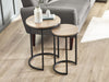 Serena Round Nesting Side Tables - Sonoma Oak - Luminex FurnitureLamp TableTRI220