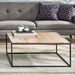 Serena Square Coffee Table – Sonoma Oak & Metal Frame - Luminex FurnitureCoffee TableTRI224