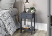 Shaker Blue Bedside Table, 1 Drawer Petite Cabinet - LuminexFurnitureBedside TableBSB409
