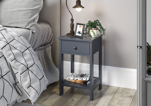 Shaker Blue Bedside Table, 1 Drawer Petite Cabinet - LuminexFurnitureBedside TableBSB409