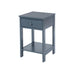 Shaker Blue Bedside Table, 1 Drawer Petite Cabinet - LuminexFurnitureBedside TableBSB409
