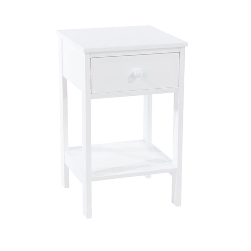 Shaker White Bedside Table Shaker, 1 Drawer Petite Cabinet - LuminexFurnitureBedside TableBS409