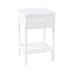 Shaker White Bedside Table Shaker, 1 Drawer Petite Cabinet - LuminexFurnitureBedside TableBS409