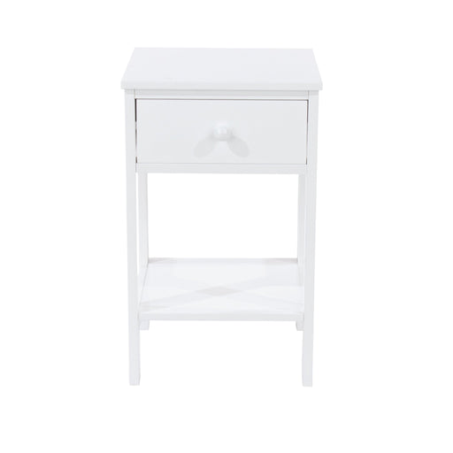Shaker White Bedside Table Shaker, 1 Drawer Petite Cabinet - LuminexFurnitureBedside TableBS409