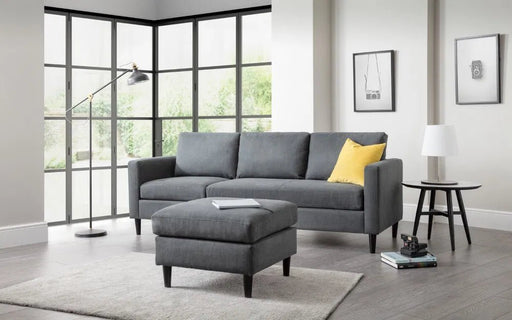 Sienna 3 Seater Sofa in Forge Grey - Versatile Corner & Ottoman - Luminex FurnitureSofasMAR501