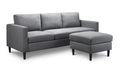 Sienna 3 Seater Sofa in Forge Grey - Versatile Corner & Ottoman - Luminex FurnitureSofasMAR501