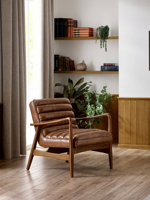 Sienna Accent Chair - Brown or Black Faux Leather - Luminex FurnitureOccasional ChairsMAR001