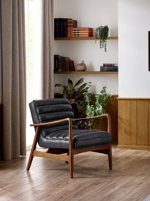 Sienna Accent Chair - Brown or Black Faux Leather - Luminex FurnitureOccasional ChairsMAR001