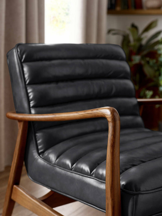 Sienna Accent Chair - Brown or Black Faux Leather - Luminex FurnitureOccasional ChairsMAR001